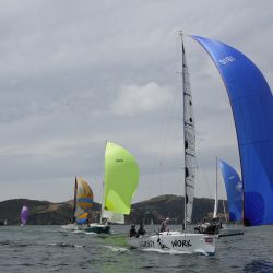 New Spinnaker on "Thirsty Work" for Bay Week